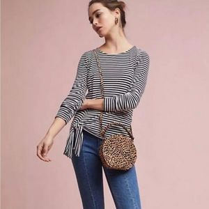 Anthropologie t.LA Barela Tie Front Tee Sz XS NWT